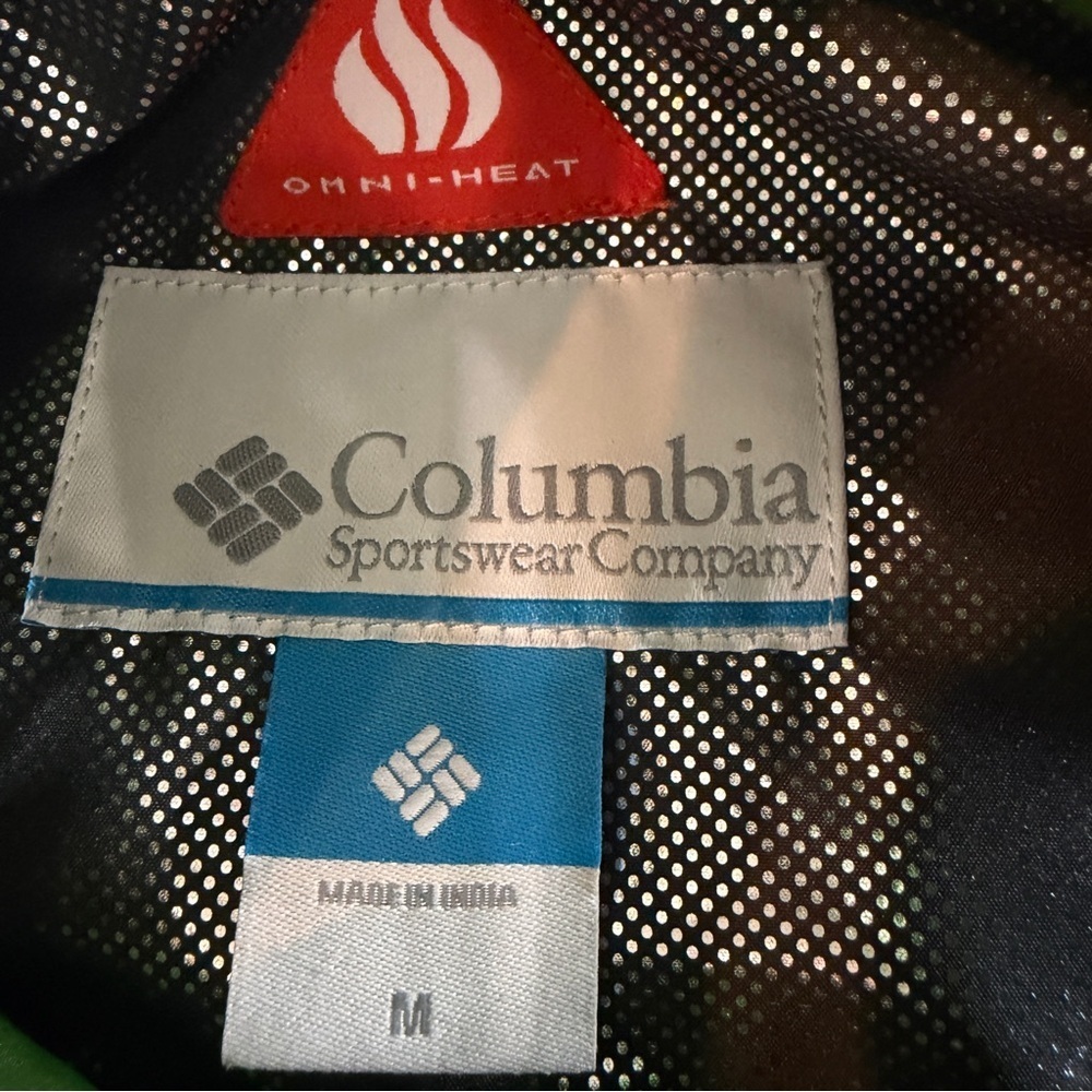 Columbia Bright Green Puffer Vest Sz M - Picture 3 of 9